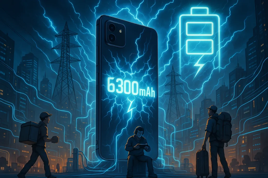 Long-Lasting Battery Mobile Under 8000 for Heavy Daily Use Powerful mobile under 8000 featuring a massive 6300mAh battery