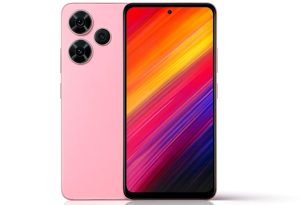 Top pick – best 5G phone under 12000 with premium look and display Sleek pink 5G smartphone with triple rear cameras and vibrant full-screen display – featured as one of the best 5G phones under 12000