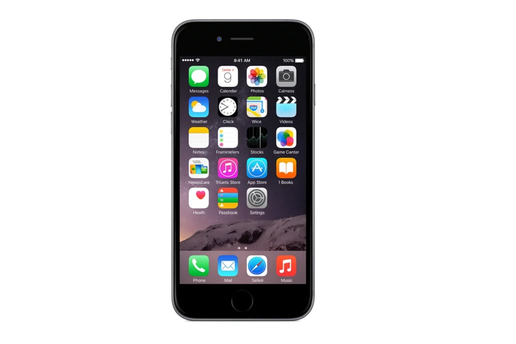 Premium Refurbished Apple Mobiles at Affordable Prices Black Apple iPhone with home screen apps displayed, representing high-quality refurbished Apple mobiles
