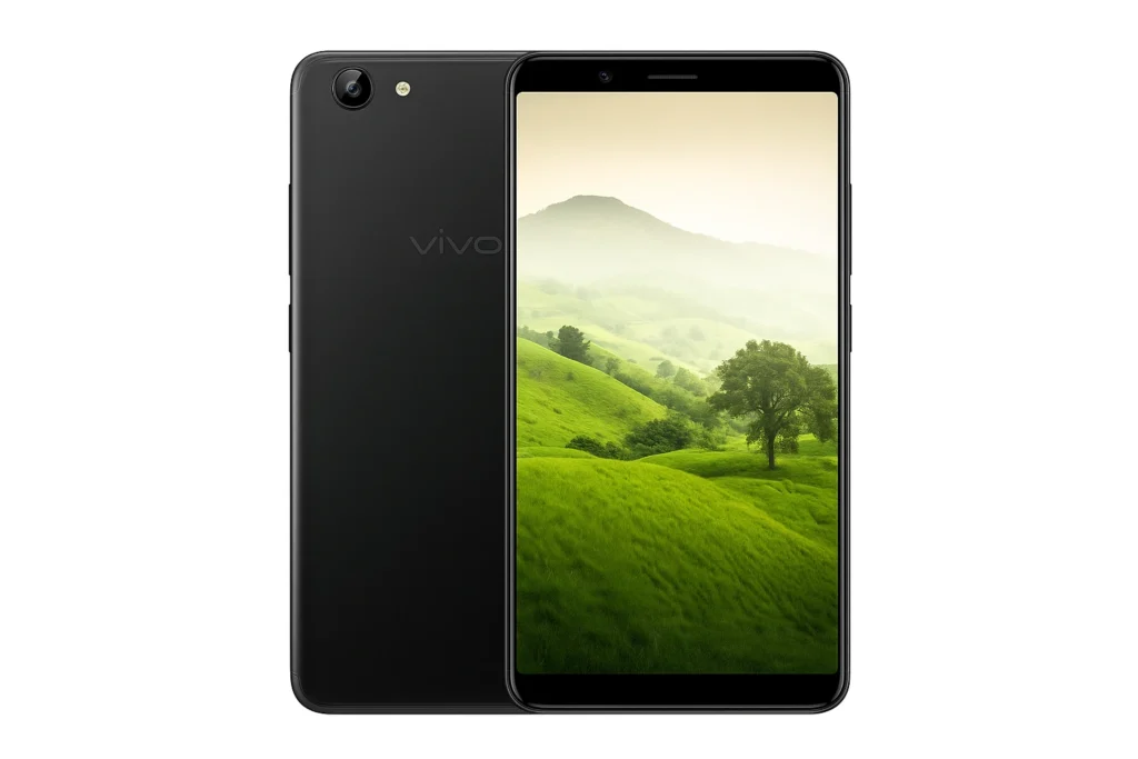 Premium Vivo Refurbished Mobiles at Great Prices Front and back view of a black Vivo smartphone, representing stylish and budget-friendly Vivo refurbished mobiles