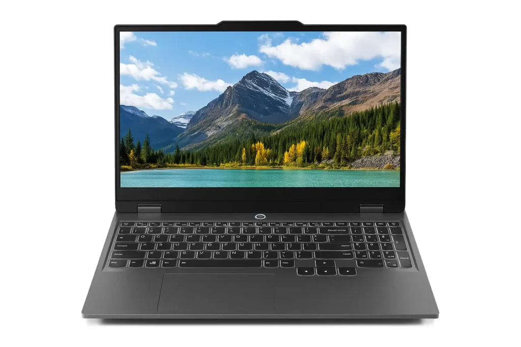 Lenevo Best Laptop under 80000 with a Scenic Mountain Landscape Display