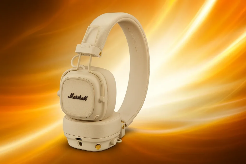 Orange-yellow mix glowing rays featuring Marshall Major V