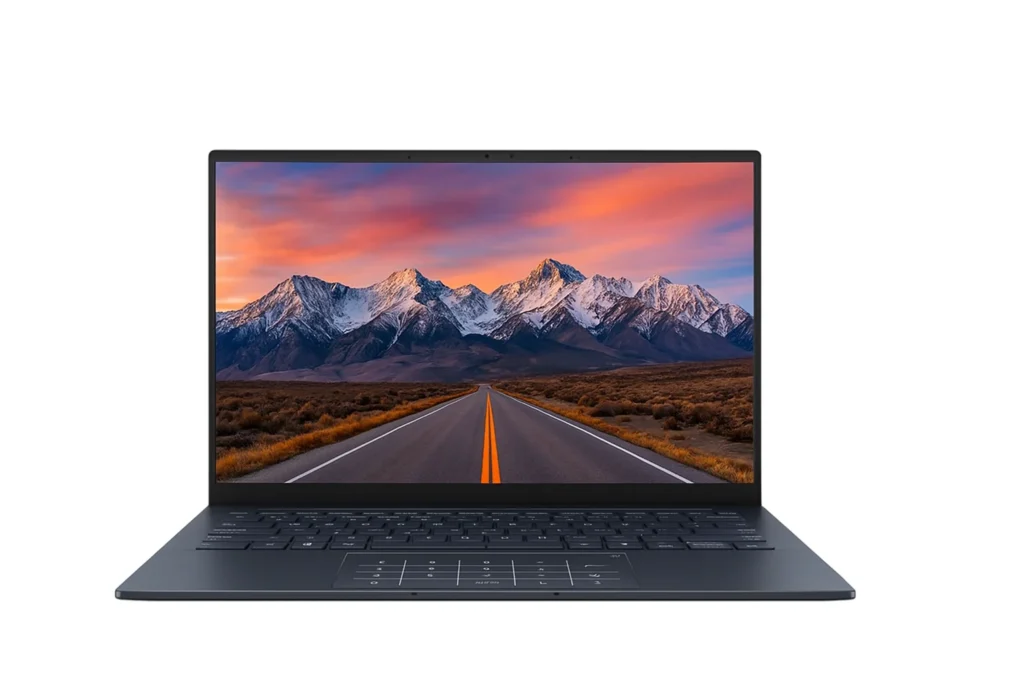 ASUS zenbook - an eye catching highway visual on screen