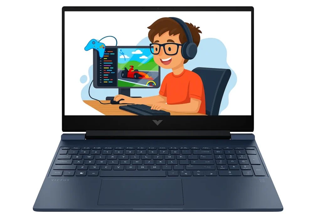 displaying HP Smartchoice Victus laptop - one of the best laptop for coding and programming