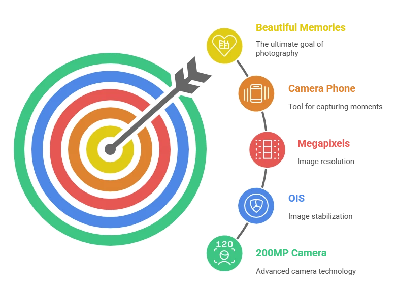 camera smartphone special features infographics displaying camera smartphone special features infographics