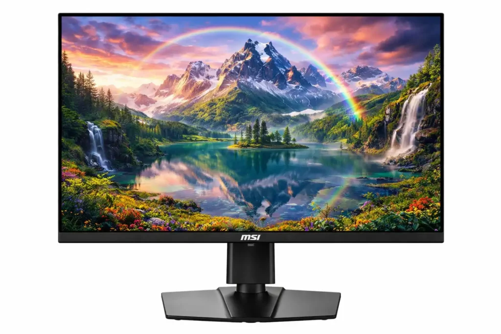 MSI MAG Monitor displaying MSI MAG OLED Monitor
