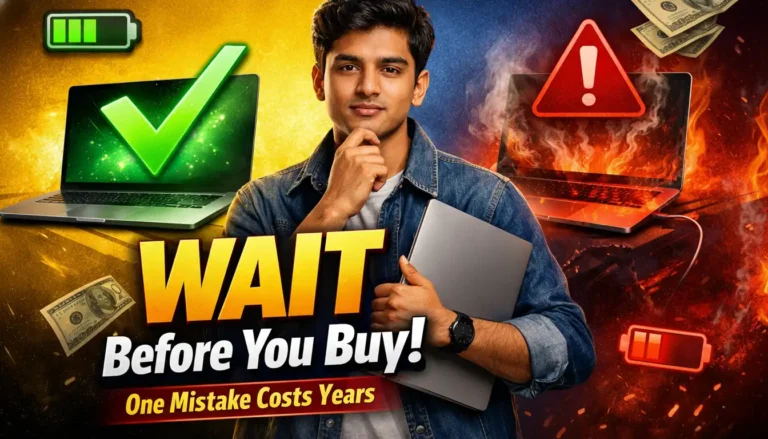 thumbnail shows don't make mistake while picking a laptop