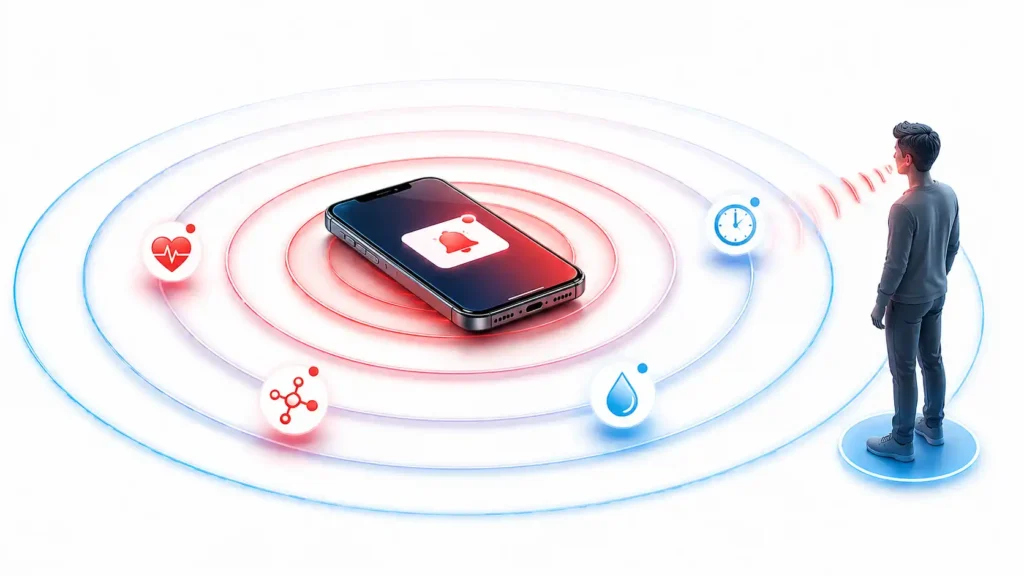 phone notifications-trigger stress response infographics visual